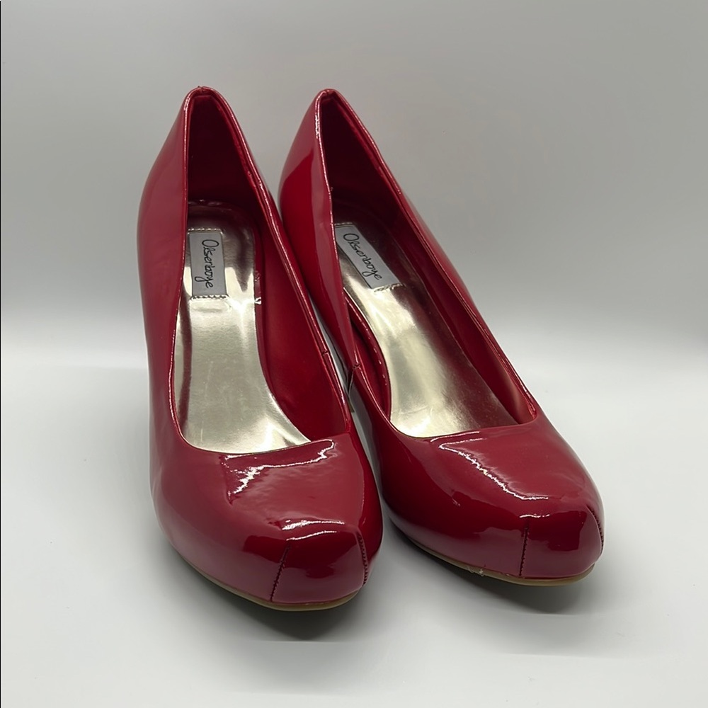 Olsenboye Red Patent Leather Heels